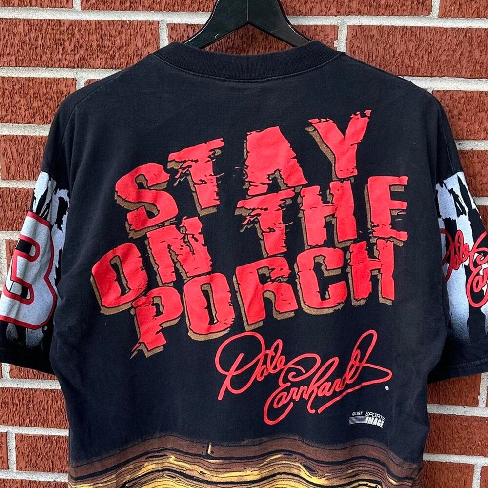 The big dawgs back vintage 1997 sports image dale earnhardt nascar aop shirt - Picture 5 of 8